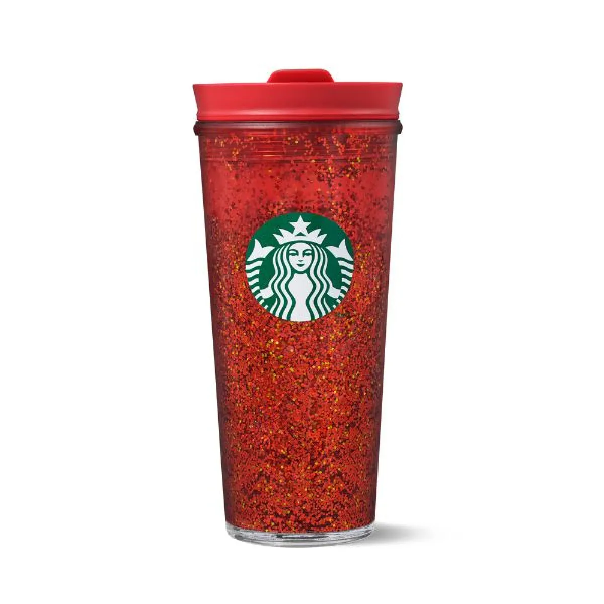 Tumbler Watter Glitter Red 