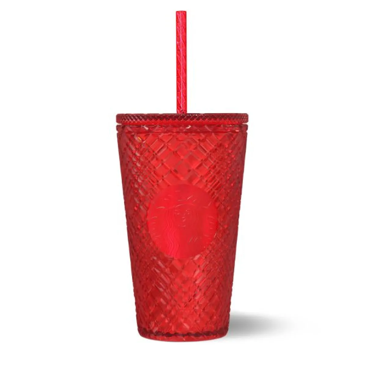 Cold Cup Plastic Gem Red 
